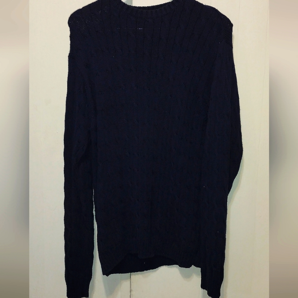 Joseph&Lyman black cable knit sweater 100%cotton Medium